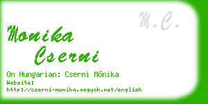 monika cserni business card